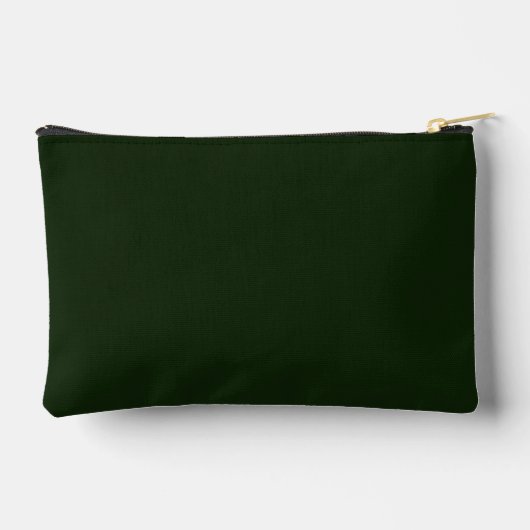 Green minimalist custom name  zubehörtasche (Rückseite)