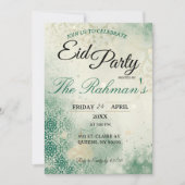 Green Minimalist  elegant Eid Party Invitation  Einladung (Vorderseite)