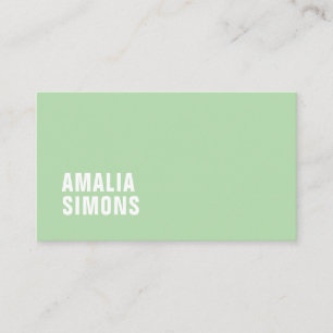 Green Minimalistisch Business Cards Visitenkarte