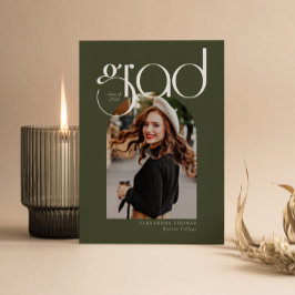 Green Minimalistisch Modern 5 Arch Foto Abschluss Einladung