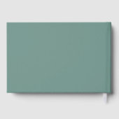 Green Minimalistisch Wedding Guest Book Gästebuch (Rückseite)