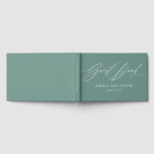 Green Minimalistisch Wedding Guest Book Gästebuch (Voll)