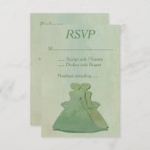 Green Mint Rustic Lesbian Wedding RSVP (Vorne/Hinten)