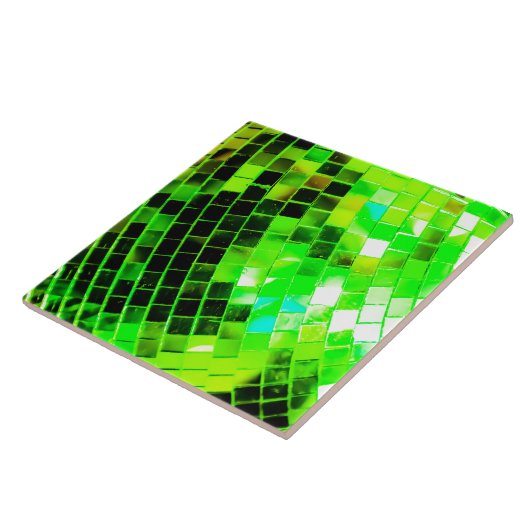Green Mirroc Disco Ball Fliese (Seite)
