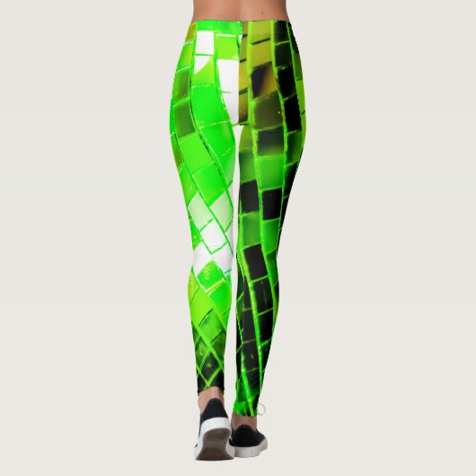 Green Mirroc Disco Ball Leggings (Rückseite)