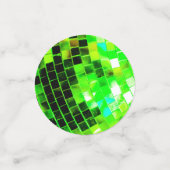 Green Mirrored Disco Ball Konfetti (Klein Vorderseite)