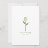 Green Mist Minimalistisch Tulip Einladung (Vorderseite)