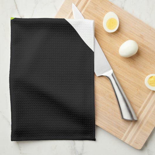 Green Mit Augen Black Cat Geschirrtuch (Viertel Falte)