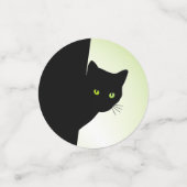 Green Mit Augen Black Cat Konfetti (Klein Vorderseite)