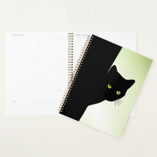 Green Mit Augen Black Cat Planer