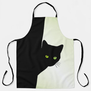 Green Mit Augen Black Cat Schürze