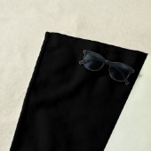 Green Mit Augen Black Cat Strandtuch (Beispiel)