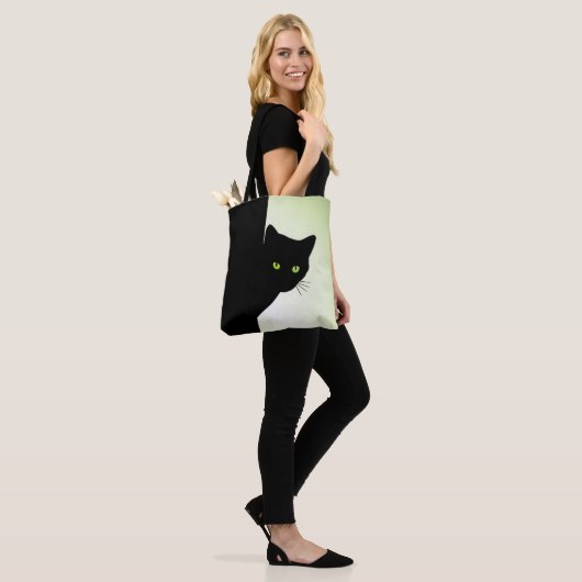 Green Mit Augen Black Cat Tasche (Am Model)