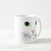 Green Mit Augen Cat Coffee Tasse (VorderseiteRechts)