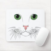 Green Mit Augen Cat Mousepad (Mit Mouse)