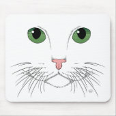 Green Mit Augen Cat Mousepad (Vorne)