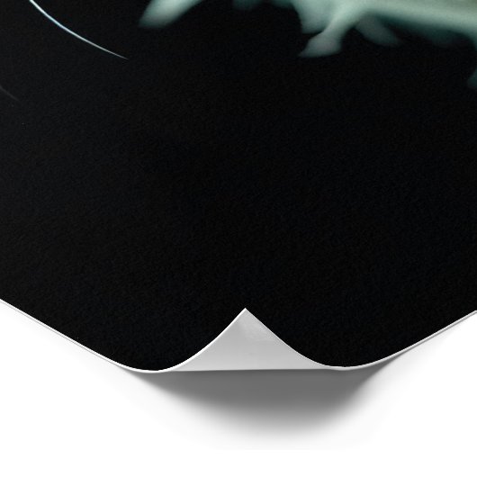 Green Mit Augen Cat Portrait Mystical Cat Art Poster (Ecke)