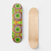Green Mit Augen Fraktal Skateboard (Vorderseite)