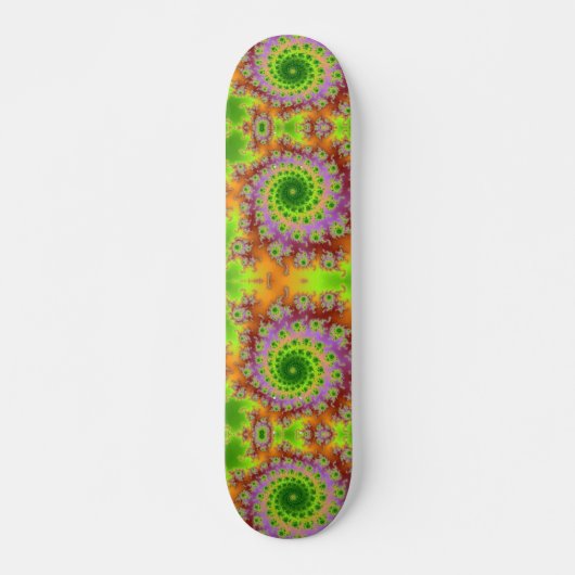 Green Mit Augen Fraktal Skateboard (Vorne)