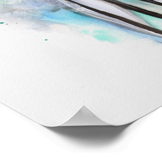 Green Mit Augen Ghost Abstrakt Fantasy Portrait Poster