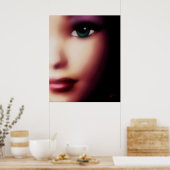 Green Mit Augen Girl Poster (Küche)