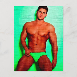 Green Mit Augen Hunk LIM Postkarte
