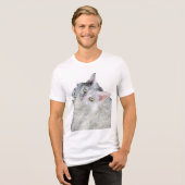 Green Mit Augen Lady Tri-Blend Shirt (Vorderseite voll)