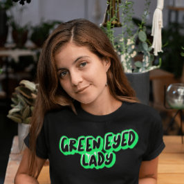 GREEN MIT AUGEN LADY VINTAG T - SHIRT