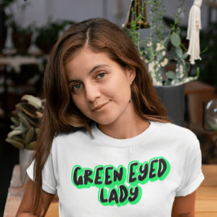 GREEN MIT AUGEN LADY VINTAG T - SHIRT