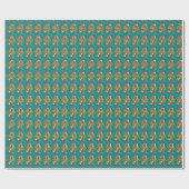 Green mit Candy Cane Weihnachtswrapping Paper Geschenkpapier (Flach)