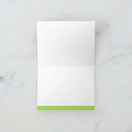 Green mit Gray Polka Dot Danke (Innenseite)