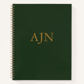 Green Mit Monogramm Art Sketchbook Notebook-Gesche Notizblock (Vorderseite)