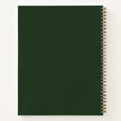 Green Mit Monogramm Art Sketchbook Notebook-Gesche Notizblock (Rückseite)