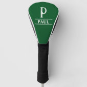 Green Mit Monogramm Golf Head Cover Headcover (Vorderseite)