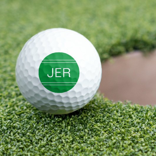 Green Mit Monogramm Initial Personalisiert Golfer Golfball