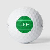 Green Mit Monogramm Initial Personalisiert Golfer Golfball (Vorderseite)