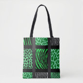Green Mixed Animal Print Tasche (Vorderseite)