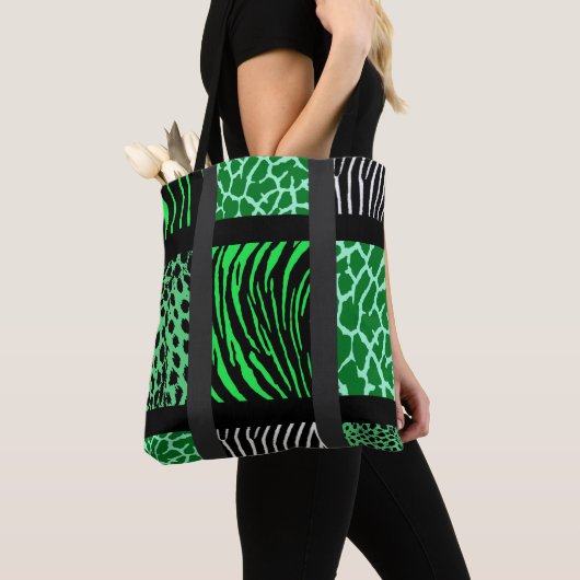 Green Mixed Animal Print Tasche (Von Nahem)