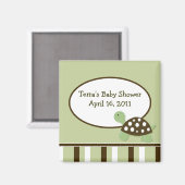GREEN MOD TURTLE Baby Dusche Gefallen Magnet (Vorderseite/Rückseite)