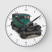 Green Model A Classica Car Uhr (Vorderseite)