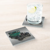 Green Model A glass-Untersetzer Glasuntersetzer (Schrägansicht)