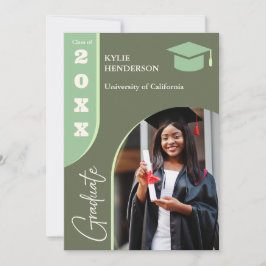 Green Modern Abschluss Foto Ankündigung