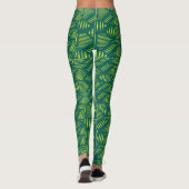 Green Modern Abstract Sports Pattern Leggings (Rückseite)