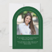 Green Modern Arch 2 Foto Abschluss Ankündigung (Rückseite)