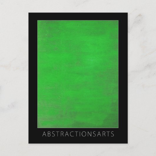 Green Modern Art Postcard Postkarte (Vorderseite)