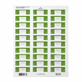 Green Modern Berry Holiday Address Labels (Vorne)