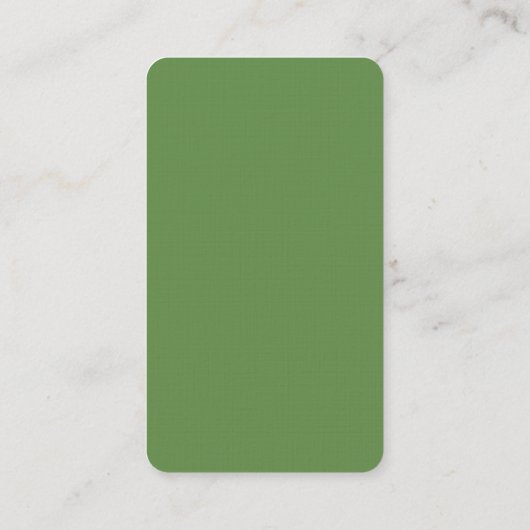 Green Modern Beruflich Stylischer Trend Minimalist Visitenkarte (Rückseite)