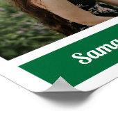 Green Modern Block Foto Abschluss Poster (Ecke)