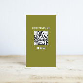 Green Modern Business Photo QR Code Business Card Visitenkarte