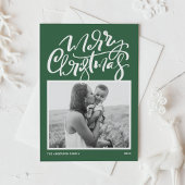 Green Modern Calligraphy Foto Frohe Weihnachten